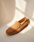 Brunello Cucinelli Unlined Driver in sand suede