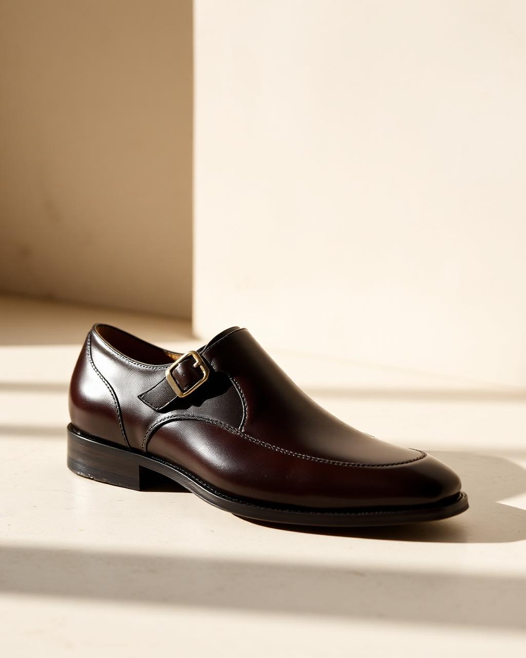 Brunello Cucinelli Single Monk Strap in espresso leather