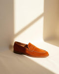 Brunello Cucinelli Suede Penny Loafer in cognac