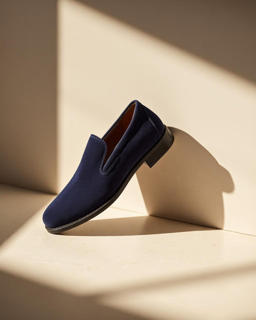 Loro Piana 360 Flexy Walk in navy suede