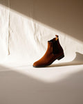 Loro Piana Open Walk Ankle Boot in brown suede