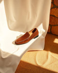 Loro Piana Summer Walk Loafer in tobacco suede