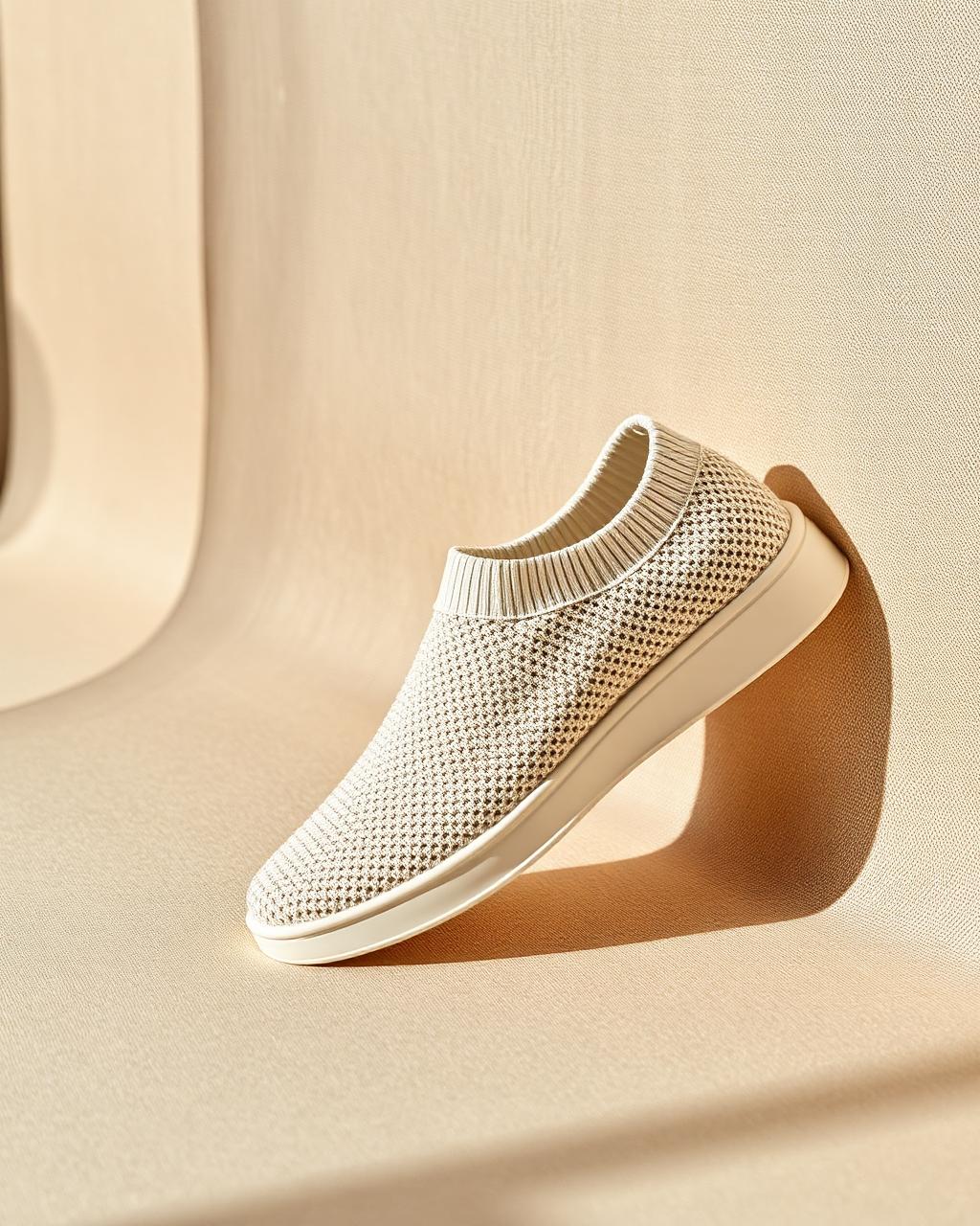 Loro Piana Traveller Knit Sneaker in ivory
